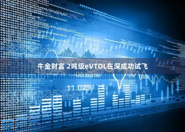 牛金财富 2吨级eVTOL在深成功试飞
