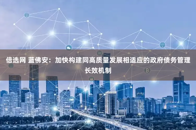 倍选网 蓝佛安：加快构建同高质量发展相适应的政府债务管理长效机制
